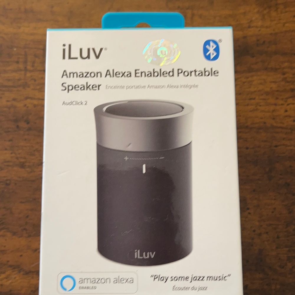 Amazon Alexa enabled portable Bluetooth speaker